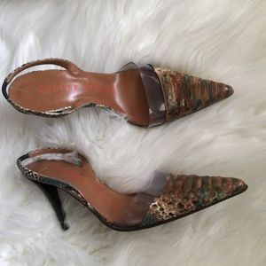 walter steiger croc slingback shoes